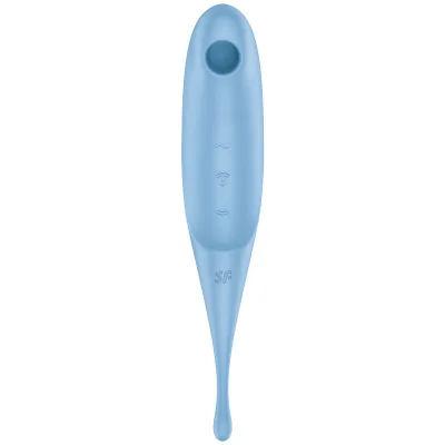 SATISFYER - STIMOLATORE E VIBRATORE TWIRLING PRO AIR PULSE BLU