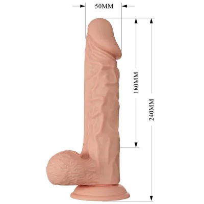 BAILE - BEAUTIFUL ENCOUNTER BURAQ DILDO REALÍSTICO FLEXIBLE 24 CM NATURAL