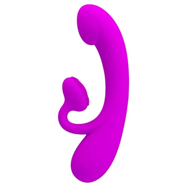 PRETTY LOVE - SINCERO VIBRATORE CLITORIDEO IN SILICONE E SUCCHIATORE VIOLA
