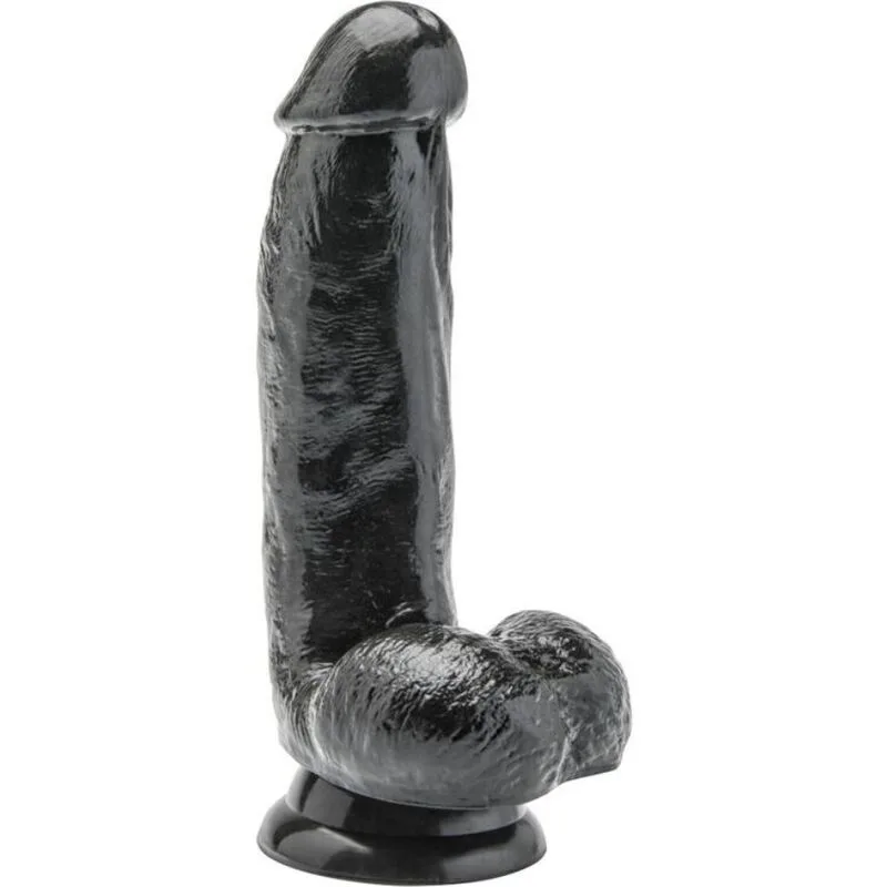 GET REAL - DILDO 12 CM CON TESTÍCULOS NEGRO