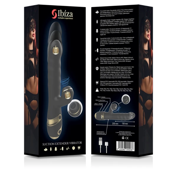 IBIZA - SU E GIÙ + VIBRATORE + ASPIRAZIONE CLITORIDEA