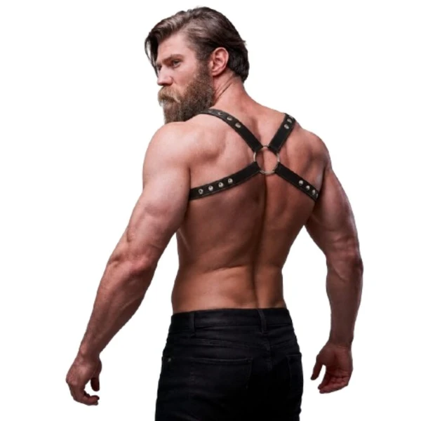 FETISH SUBMISSIVE ATTITUDE - IMBRACATURA POSTERIORE IN ECOPELLE DA UOMO