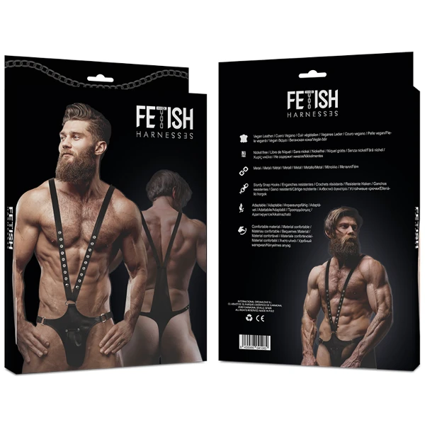 FETISH SUBMISSIVE ATTITUDE - IMBRACATURA IN ECOPELLE A FORMA DI V PER UOMO