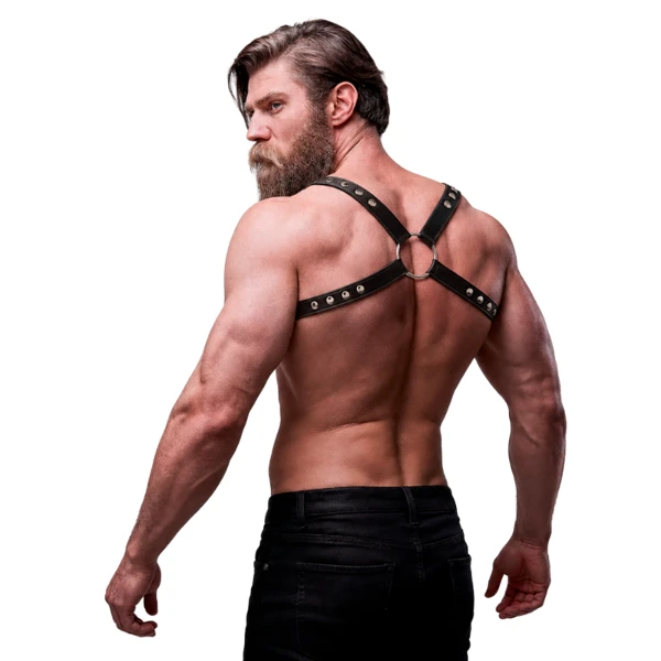 FETISH SUBMISSIVE ATTITUDE - IMBRACATURA PER IL PETTO IN ECOPELLE DELLA BRIGATA UOMO