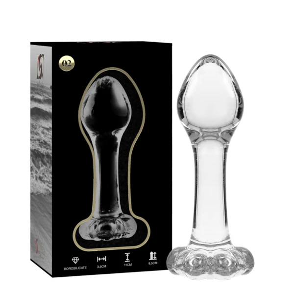 NEBULA SERIES BY IBIZA - MODELO 2 PLUG CRISTAL TRANSPARENTE 11 CM -O- 3.5 CM
