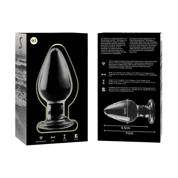 NEBULA SERIES BY IBIZA - MODELO 3 PLUG CRISTAL TRANSPARENTE 11 CM -O- 5 CM