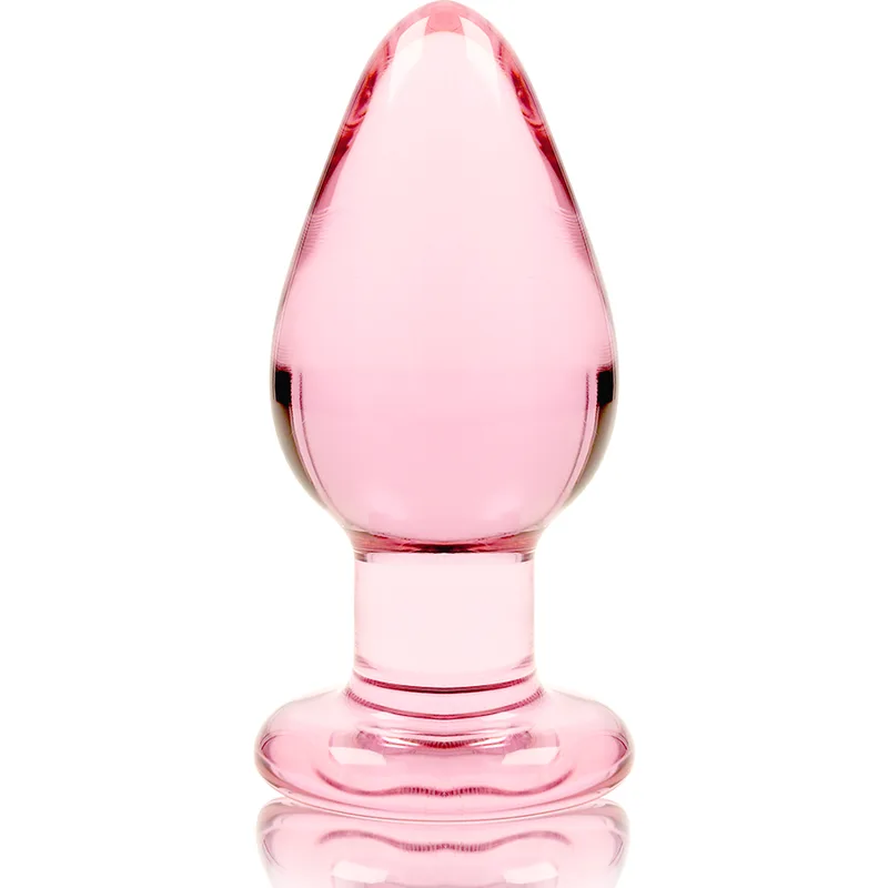 NEBULA SERIES BY IBIZA - MODELLO 3 PLUG ANALE VETRO BOROSILICATO ROSA 11 CM -O- 5 CM