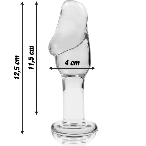 NEBULA SERIES BY IBIZA - MODELO 6 PLUG CRISTAL TRANSPARENTE 12.5 CM -O- 4 CM
