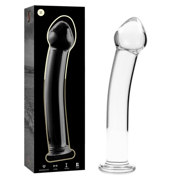 NEBULA SERIES BY IBIZA - MODELO 11 DILDO CRISTAL TRANSPARENTE 16 CM -O- 3 CM