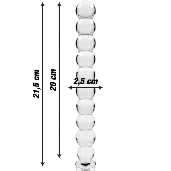 NEBULA SERIES BY IBIZA - MODELO 22 DILDO CRISTAL TRANSPARENTE 21.5 CM -O- 2.5 CM