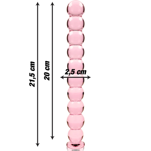 NEBULA SERIES BY IBIZA - MODELO 22 DILDO CRISTAL ROSA 21.5 CM -O- 2.5 CM