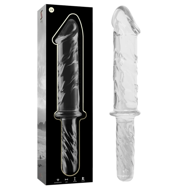 NEBULA SERIES BY IBIZA - MODELO 24 DILDO CRISTAL TRANSPARENTE 28.5 CM -O- 5 CM