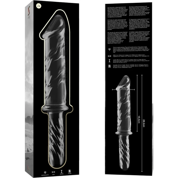 NEBULA SERIES BY IBIZA - MODELO 24 DILDO CRISTAL TRANSPARENTE 28.5 CM -O- 5 CM