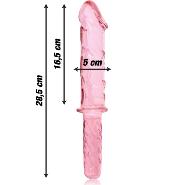 NEBULA SERIES BY IBIZA - MODELO 24 DILDO CRISTAL ROSA 28.5 CM -O- 5 CM