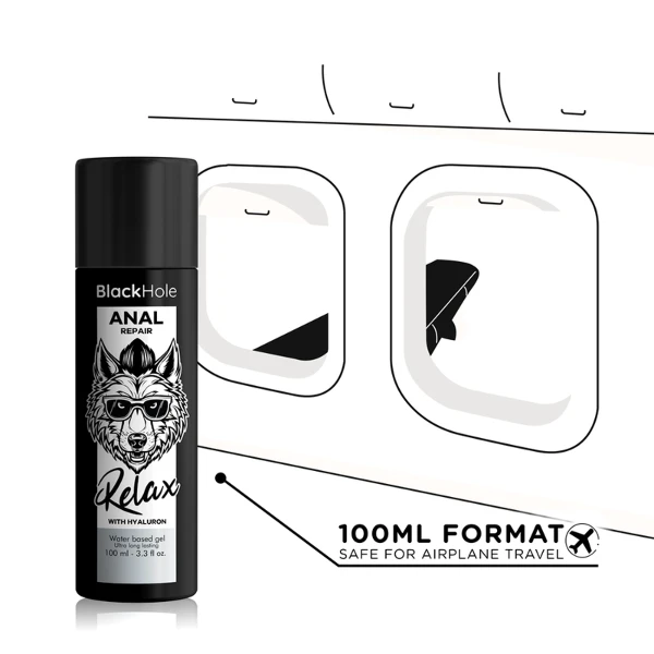 BLACK HOLE - RIPARATORE ANALE A BASE D'ACQUA RELAX CON IALURONICO 100 ML