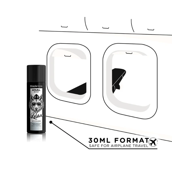 BLACK HOLE - RIPARATORE ANALE A BASE D'ACQUA RELAX CON IALURONICO 30 ML