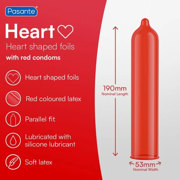 PASANTE - PRESERVATIVI ROSSO A FORMA DI CUORE 144 UNIT