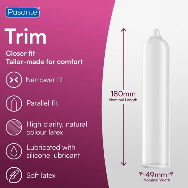 PASANTE - PRESERVATIVI TRIM CLOSER FIT CAJA 144 UNIT