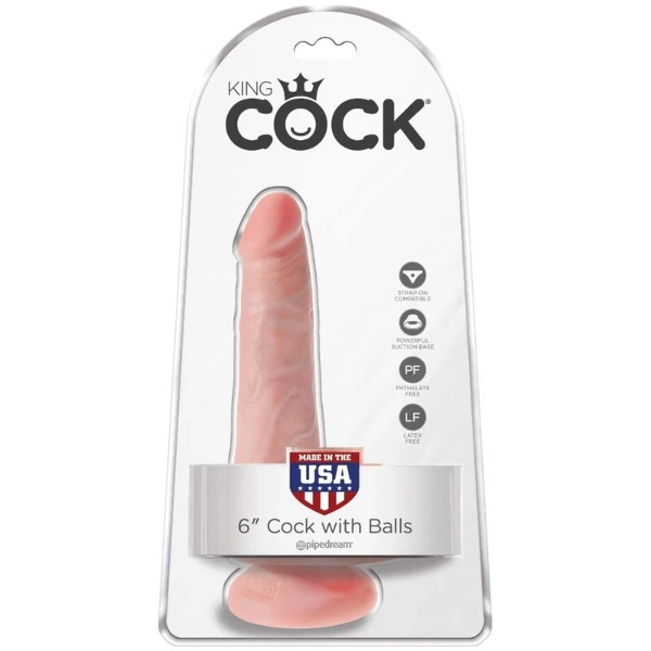 KING COCK - PENE REALISTICO CON SFERE 13.5 CM LEGGERO