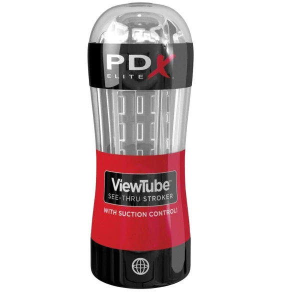 PDX ELITE - MASTURBATORE STROKER VIEWTUBE CONTROL ASPIRAZIONE TRASPARENTE