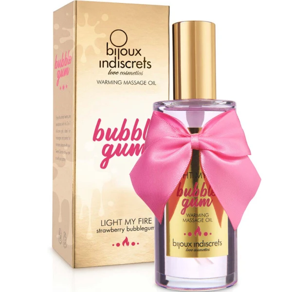 BIJOUX INDISCRETS - LIGHT MY FIRE OLIO DA MASSAGGIO EFFETTO CALORE GUSTO GOMMA