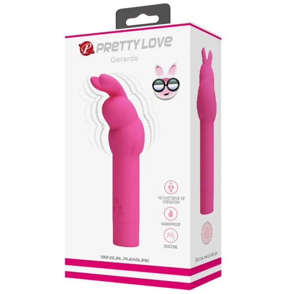 PRETTY LOVE - VIBRATORE IN SILICONE GERARDO FUSCHIA RABBIT