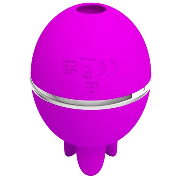 PRETTY LOVE - GEMINI BALL VIBRADOR DE SILICONA REDONDO MORADO