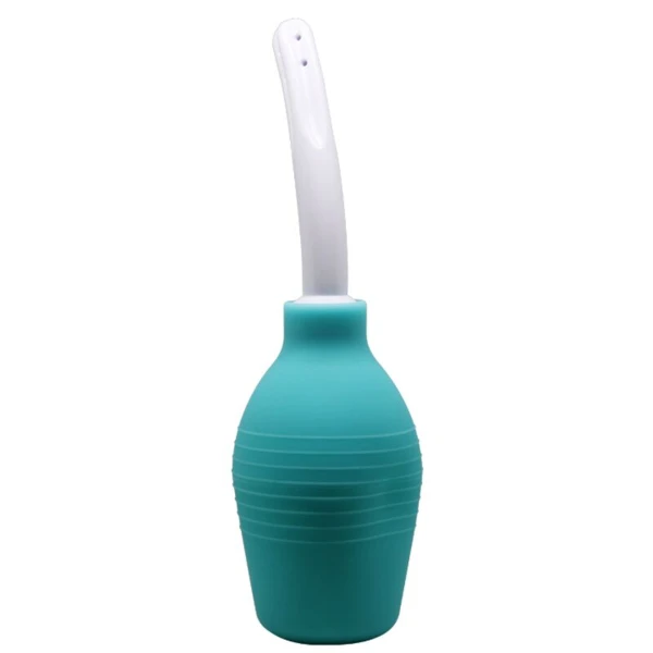 MR PLAY - DOCCIA ANALE IN GOMMA BLU PERA