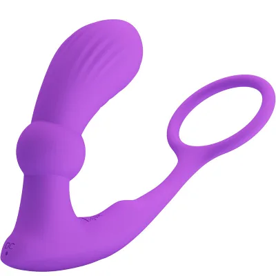 PRETTY LOVE - ANELLO WARREN E VIBRATORE ANALE VIOLA