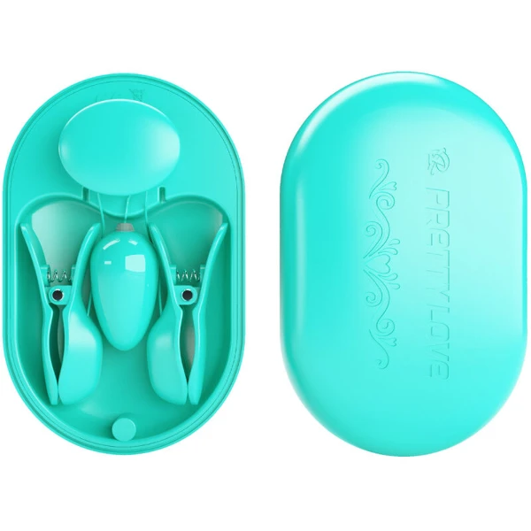 PRETTY LOVE - SCATOLA A SORPRESA PINZETTE PER ELETTROSTIMOLAZIONE BLU