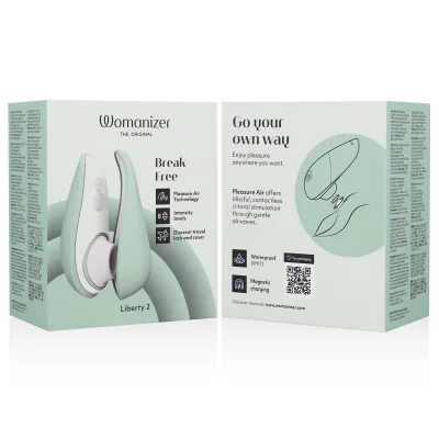 WOMANIZER - LIBERTY 2 STIMOLATORE CLITORIDEO E ASPIRAZIONE VERDE CHIARO