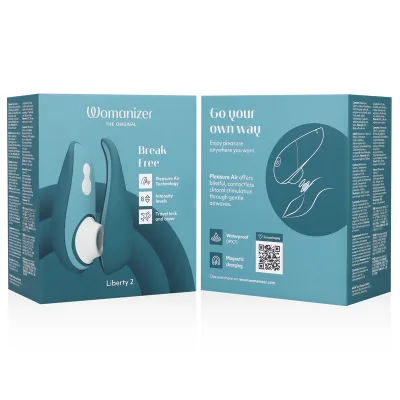 WOMANIZER - LIBERTY 2 STIMOLATORE CLITORIDEO E ASPIRAZIONE BLU