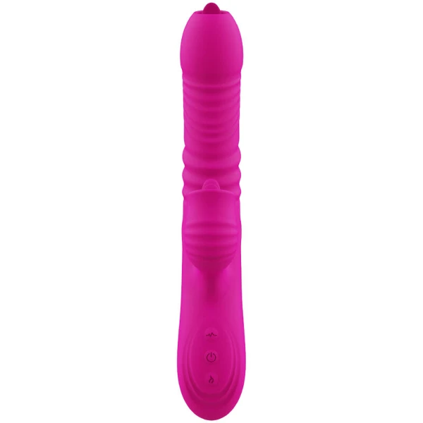 ARMONY - FANNY VIBRADOR MULTIFUNCION DOBLE LENGUA EFECTO CALOR FUCSIA