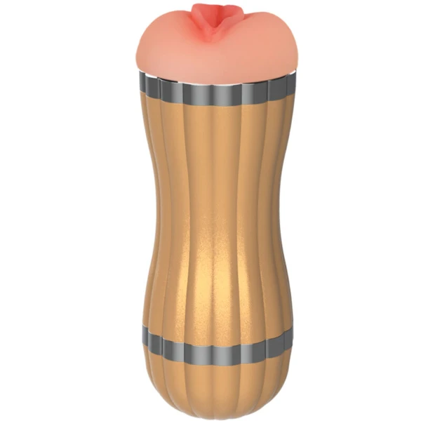 ARMONY - BEVIS MASTURBADOR DOBLE VAGINA & BOCA SIN VIBRACIÓN DORADO