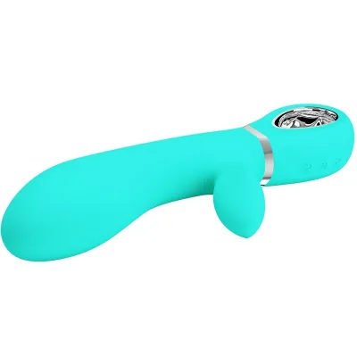 PRETTY LOVE - VIBRATORE MULTIFUNZIONE G-SPOT THOMAS VERDE ACQUA