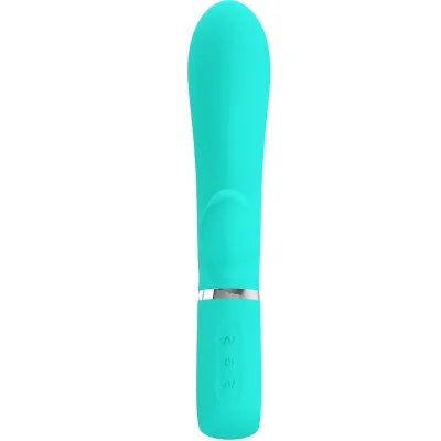 PRETTY LOVE - VIBRATORE MULTIFUNZIONE G-SPOT THOMAS VERDE ACQUA