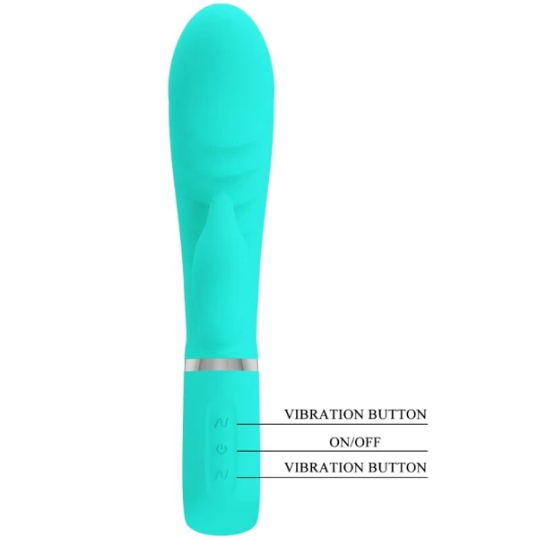 PRETTY LOVE - VIBRATORE MULTIFUNZIONE G-SPOT PRESCOTT VERDE ACQUA