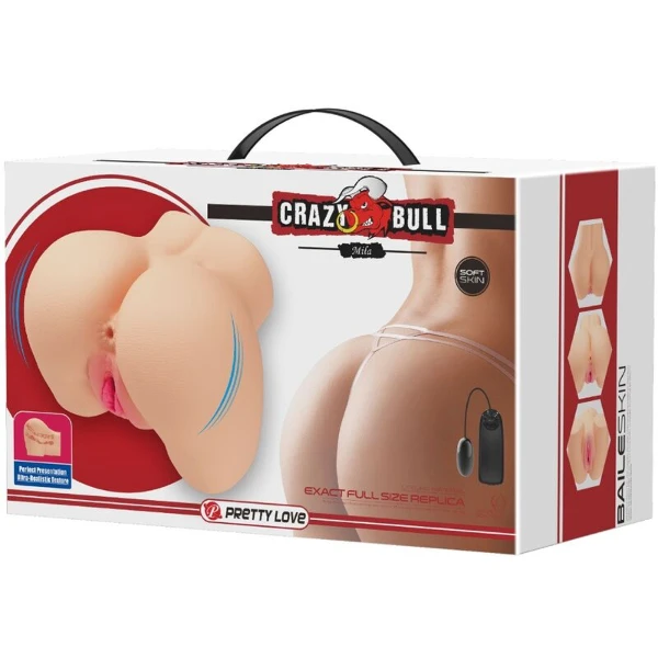 CRAZY BULL - VAGINA Y ANO REALÍSTICOS VIBRADOR MILA