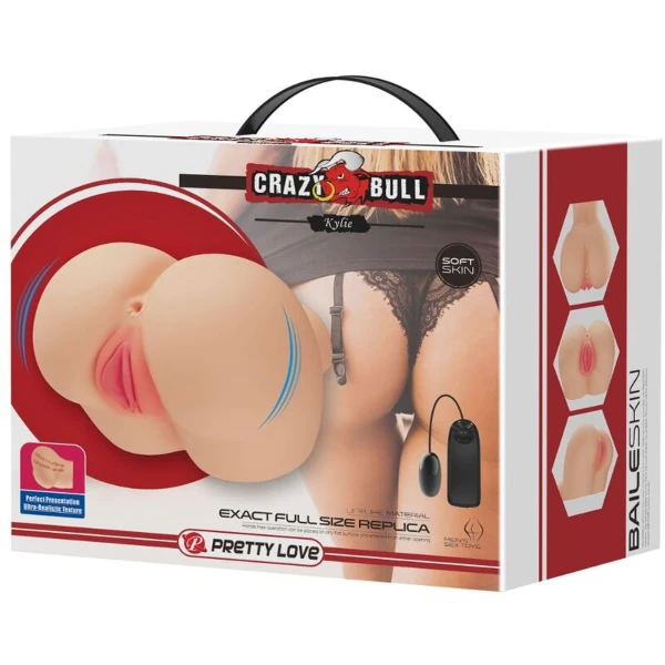 CRAZY BULL - VAGINA Y ANO REALÍSTICOS VIBRADOR KYLIE