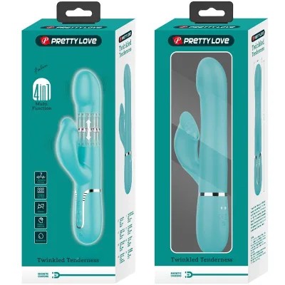 PRETTY LOVE - PERLE VIBRANTI CONIGLIO VERDE ACQUA