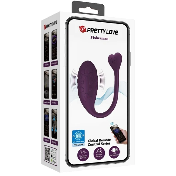 PRETTY LOVE - FISHERMAN UOVO VIBRANTE LILA CONTROLLATO DA APP