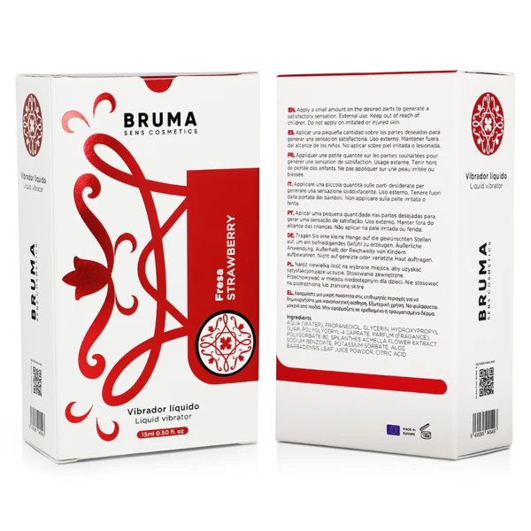 BRUMA - VIBRATORE LIQUIDO ULTRA SCORREVOLE FRAGOLA 15 ML