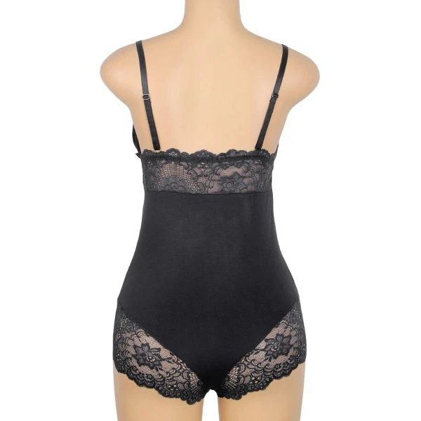 SUBBLIME - ORSACCHIOTTO CON DETTAGLI IN PIZZO FLOREALE NERO L/XL