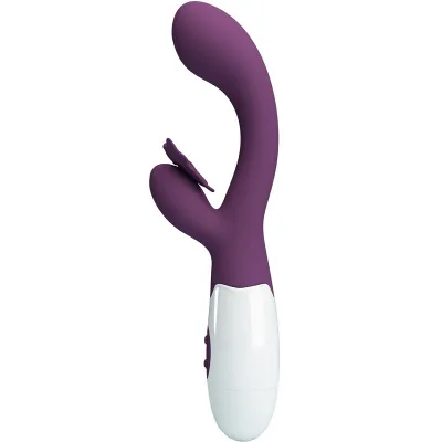 PRETTY LOVE - BUTTERFLY KISS VIBRATORE RABBIT E STIMOLATORE PUNTO G VIOLA