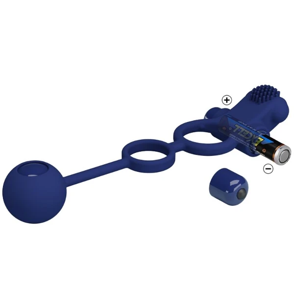 PRETTY LOVE - REMINGTON DOPPIO ANELLO VIBRANTE CON SPINA BLU