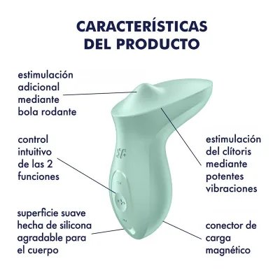 SATISFYER - VIBRATORE EXCITERRR DA APPOGGIO CLITORIDE MENTA