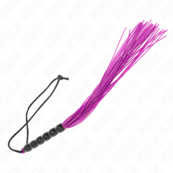KINK - MINI LÁTIGO DE SILICONA CON AGARRE 6 BOLAS MORADO 26 CM