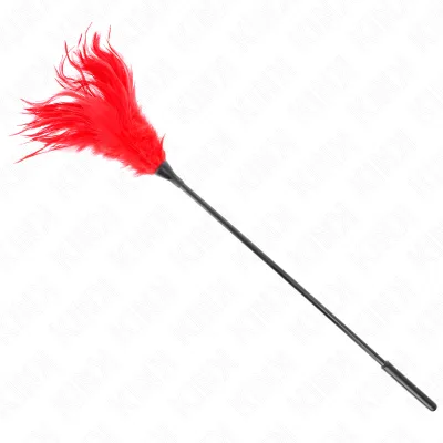 KINK - PLUMAS MÚLTIPLES PARA COSQUILLAS ROJO 45 CM