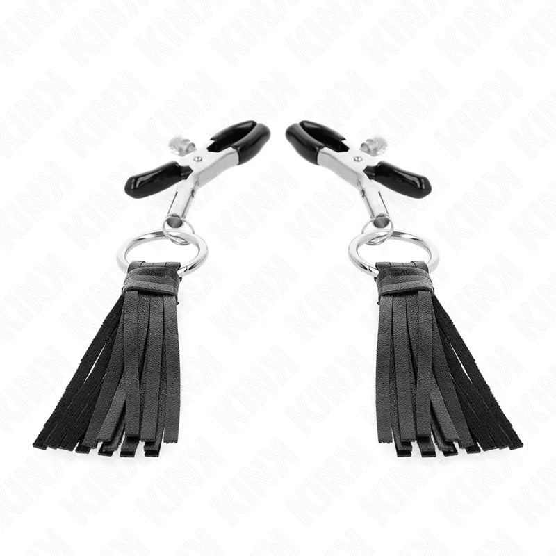 KINK - PINZAS PARA PEZONES CON BORLAS DE POLIPIEL 6 CM
