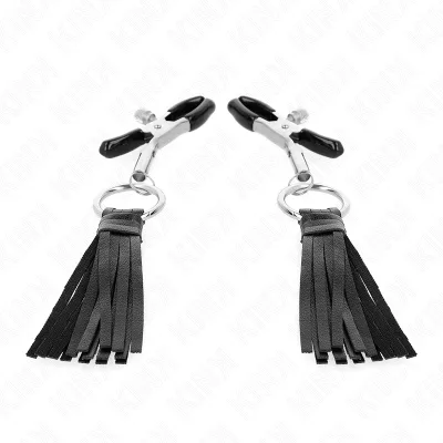 KINK - PINZAS PARA PEZONES CON BORLAS DE POLIPIEL 6 CM